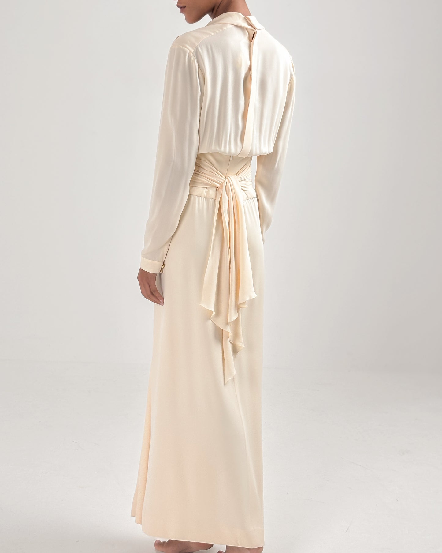 Chanel by Karl Lagerfeld 1988 Ivory Pleated Gown
