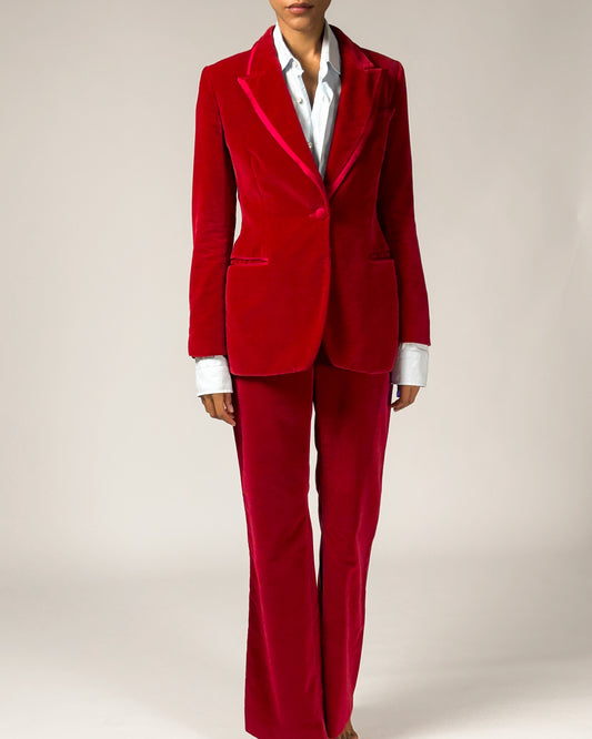 Gucci by Tom Ford 1996 Red Velvet Suit