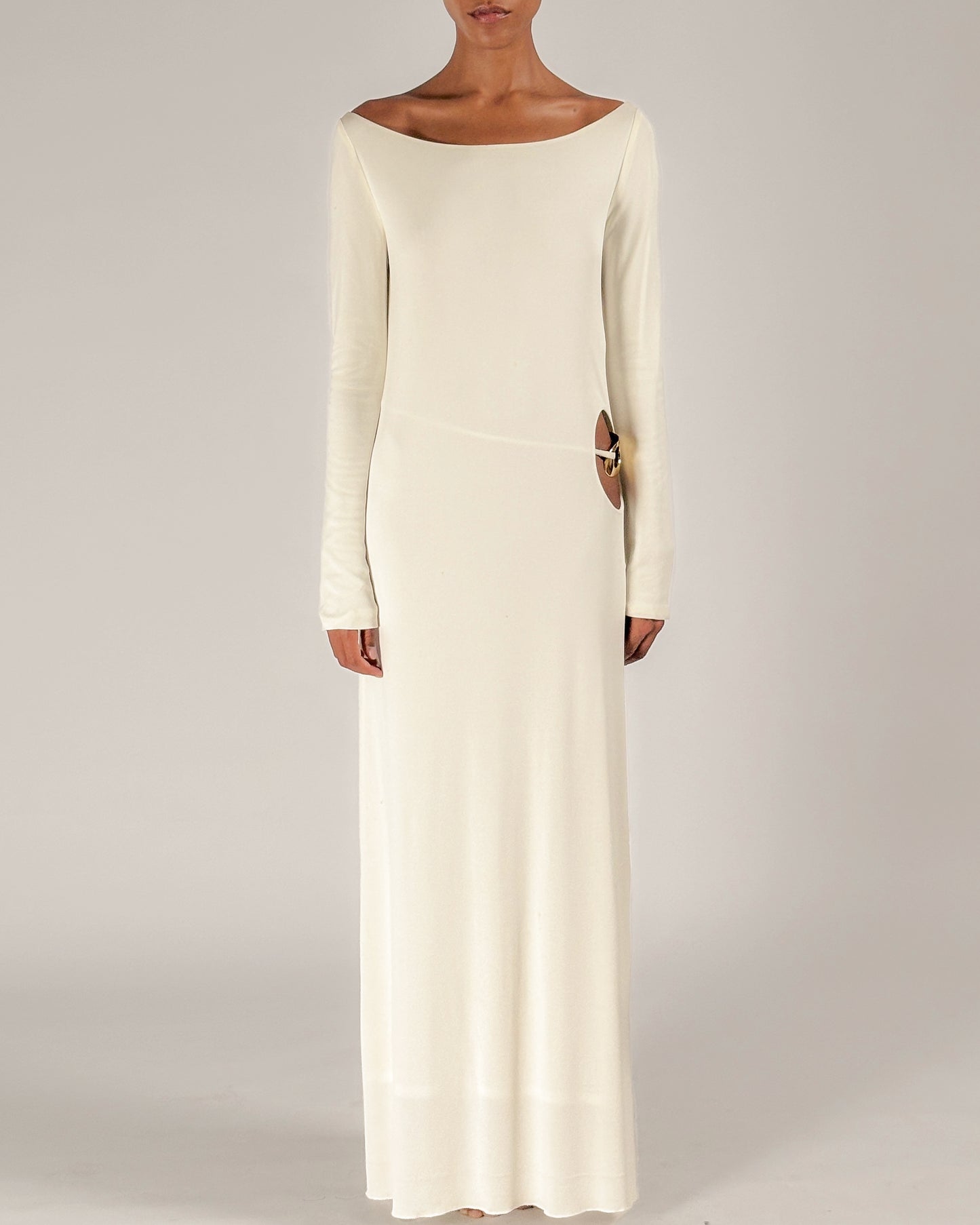 Gucci by Tom Ford 1996 Iconic White Keyhole Gown