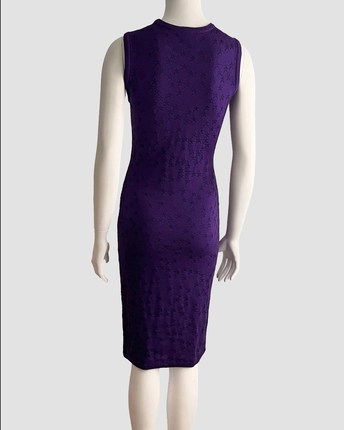 Gianni Versace 1996 Purple Knit Dress