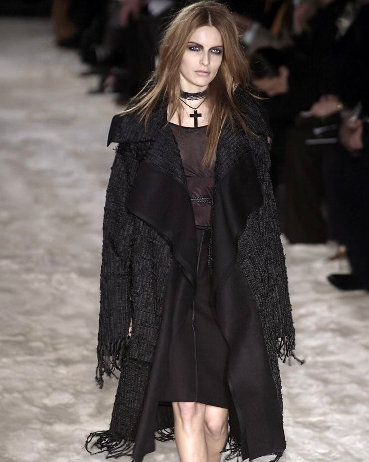 Gucci by Tom Ford 2002 Oversized Fringe Bouclé Coat