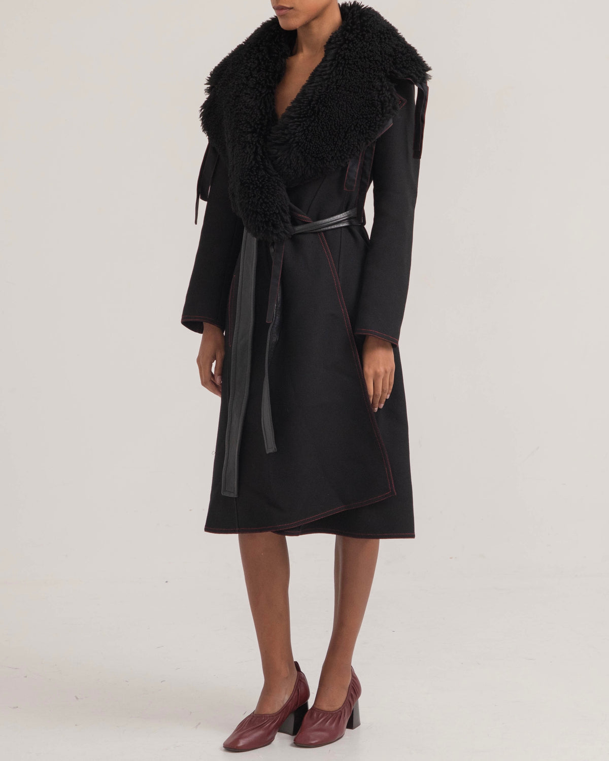Céline by Phoebe Philo 2015 Fur Trim Coat