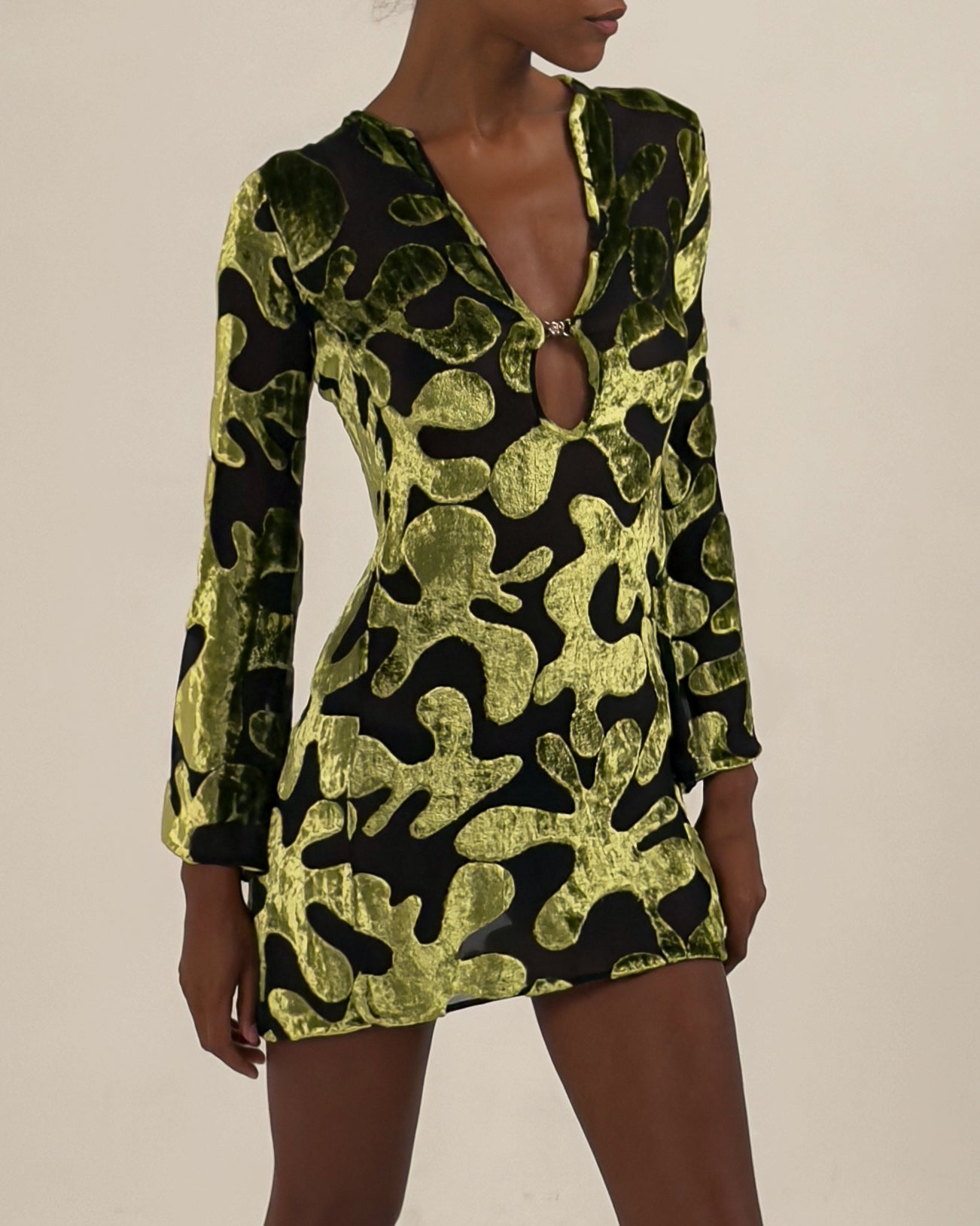 Gucci by Tom Ford 1996 Velvet Burnout Dress
