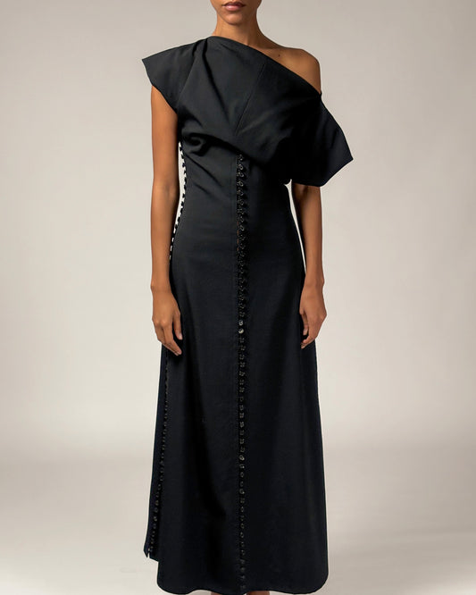 Yohji Yamamoto 1995 Button Maxi Dress