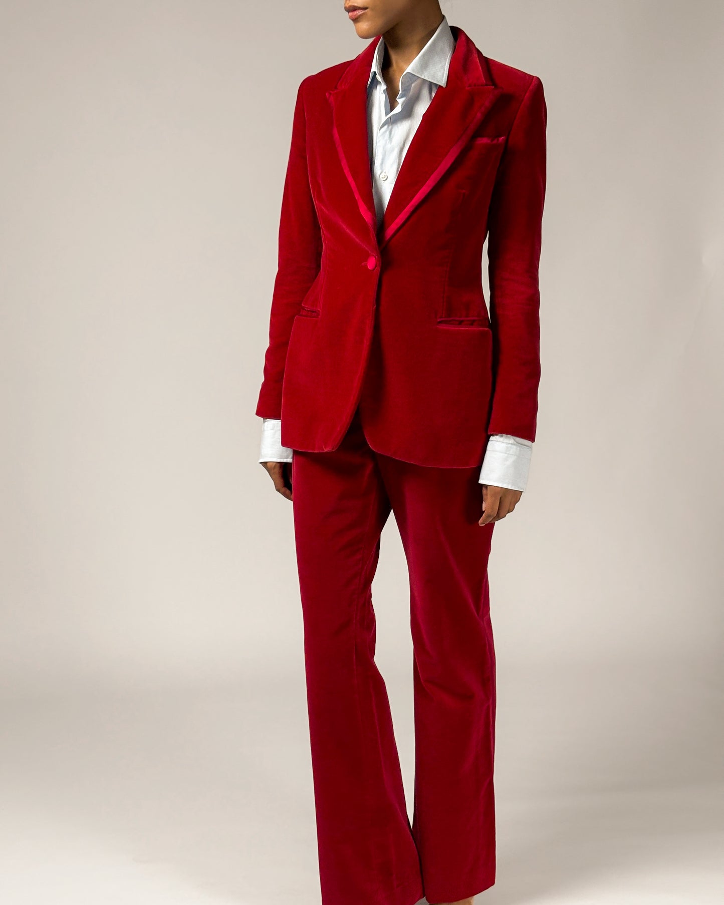Gucci by Tom Ford 1996 Red Velvet Suit