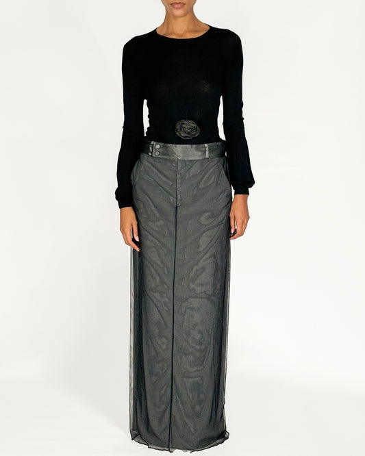 Gucci by Tom Ford 1998 Tulle Overlay Maxi Skirt