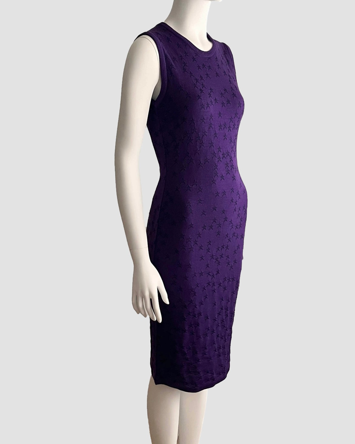 Gianni Versace 1996 Purple Knit Dress