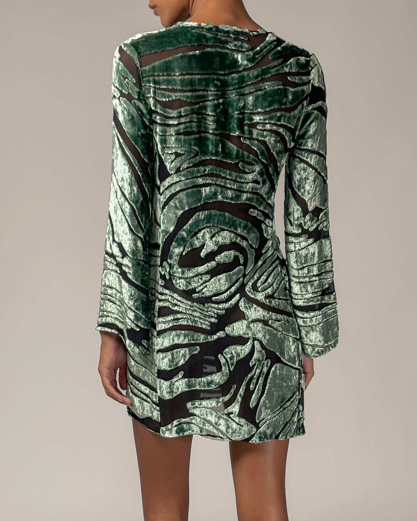 Gucci by Tom Ford 1996 Burnout Velvet Mini Dress