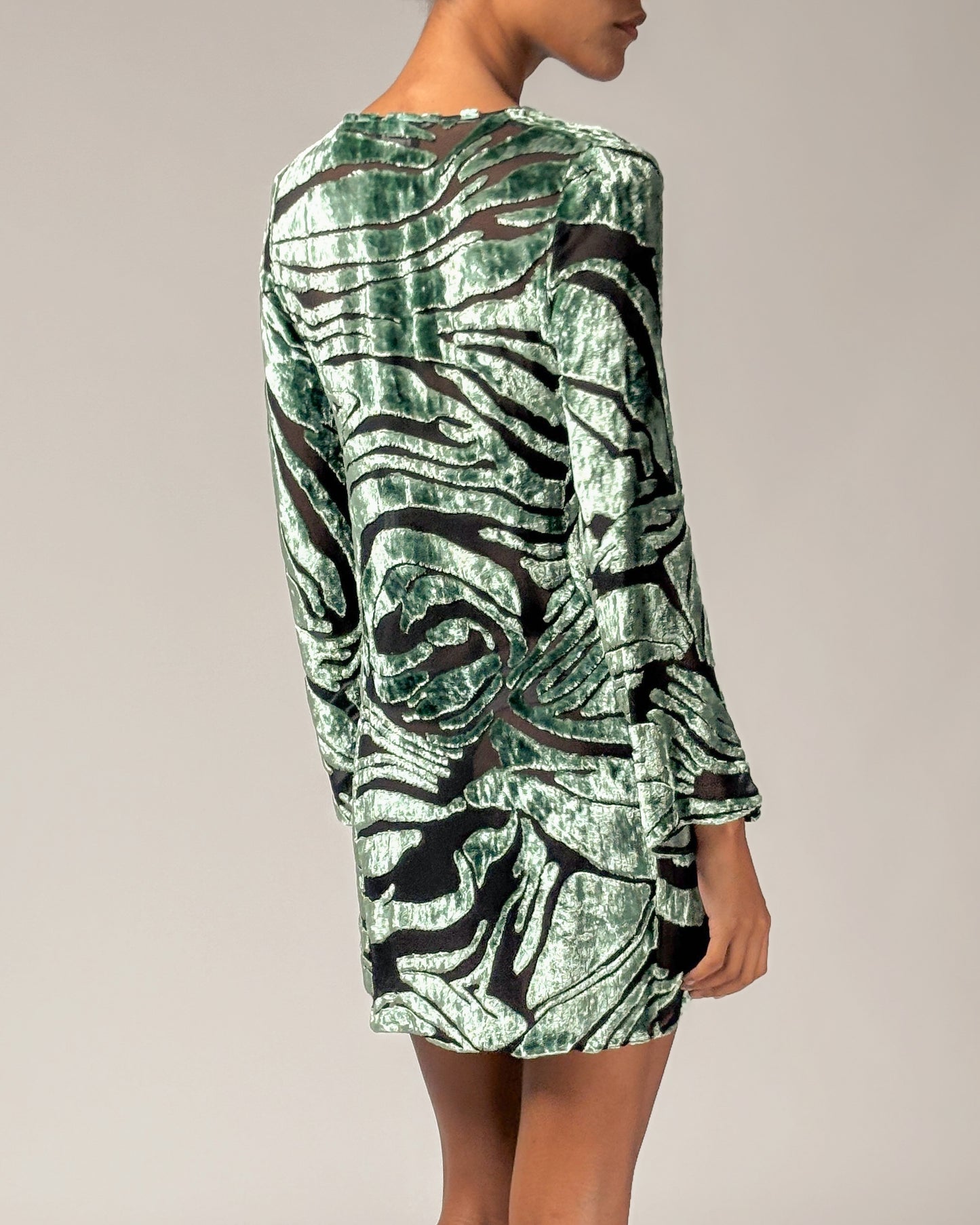 Gucci by Tom Ford 1996 Burnout Velvet Mini Dress