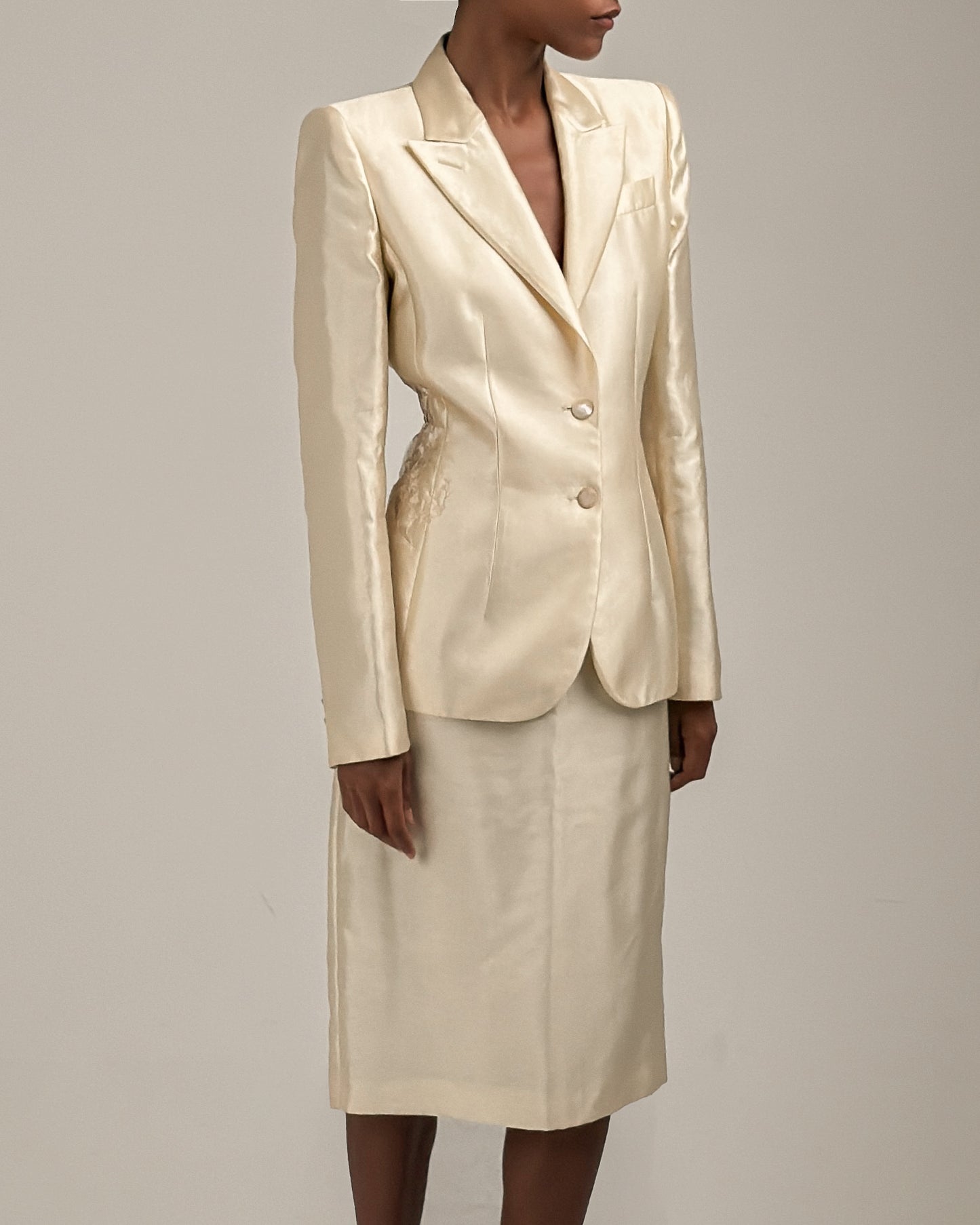 Alexander McQueen 1999 Cut-out Skirt Suit
