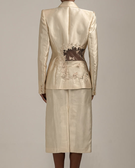 Alexander McQueen 1999 Cut-out Skirt Suit