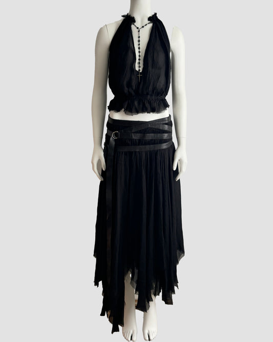 Alexander McQueen 2003 Chiffon Pirate Skirt Set