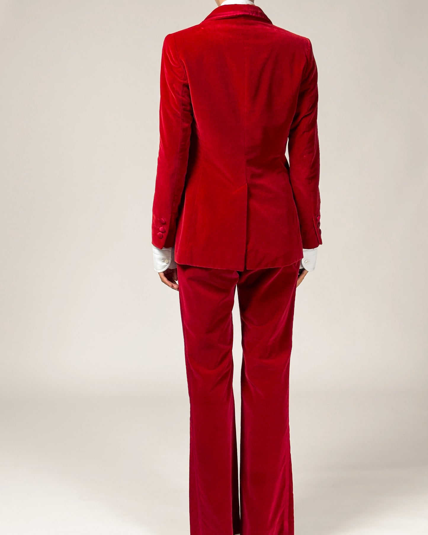 Gucci by Tom Ford 1996 Red Velvet Suit