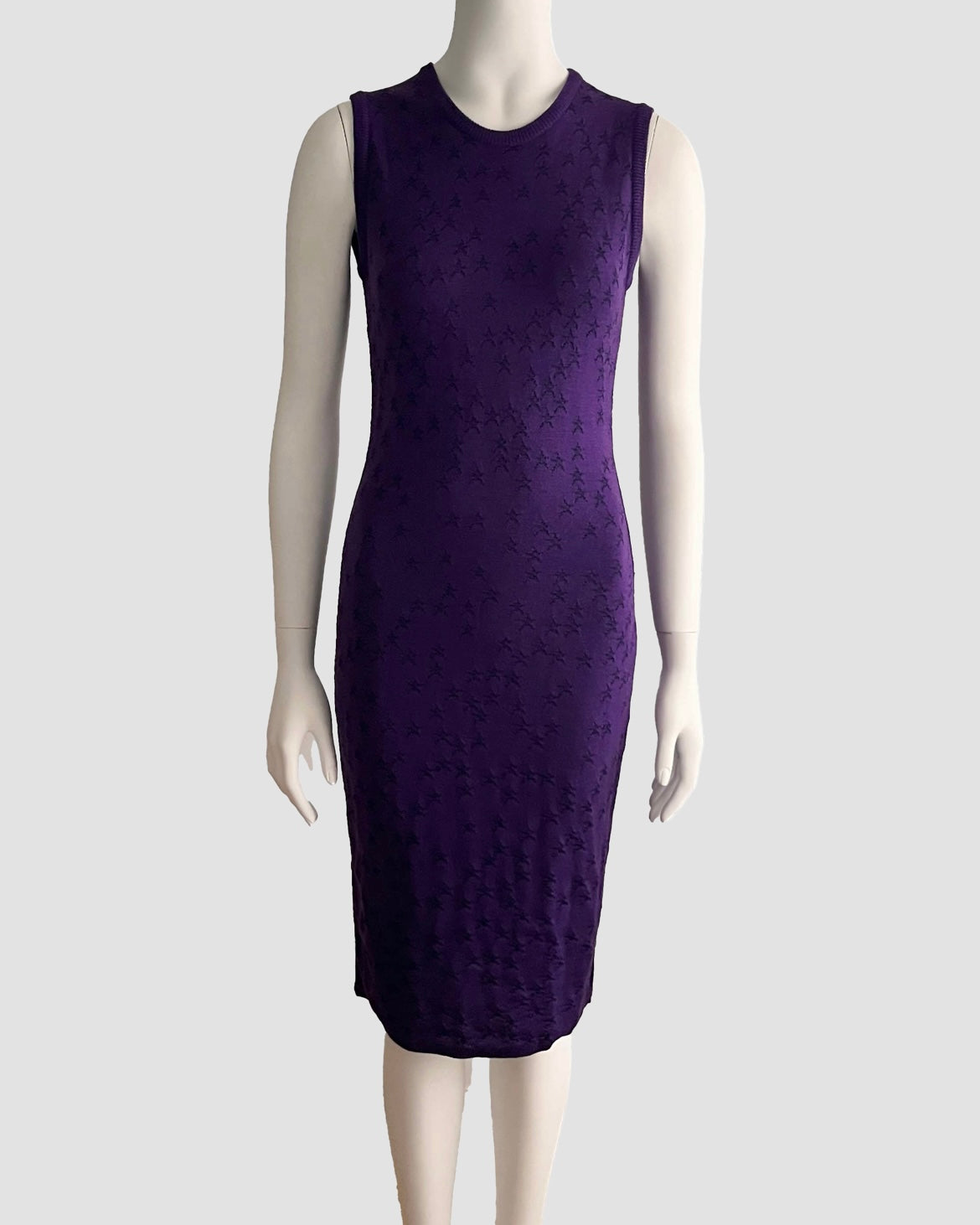 Gianni Versace 1996 Purple Knit Dress