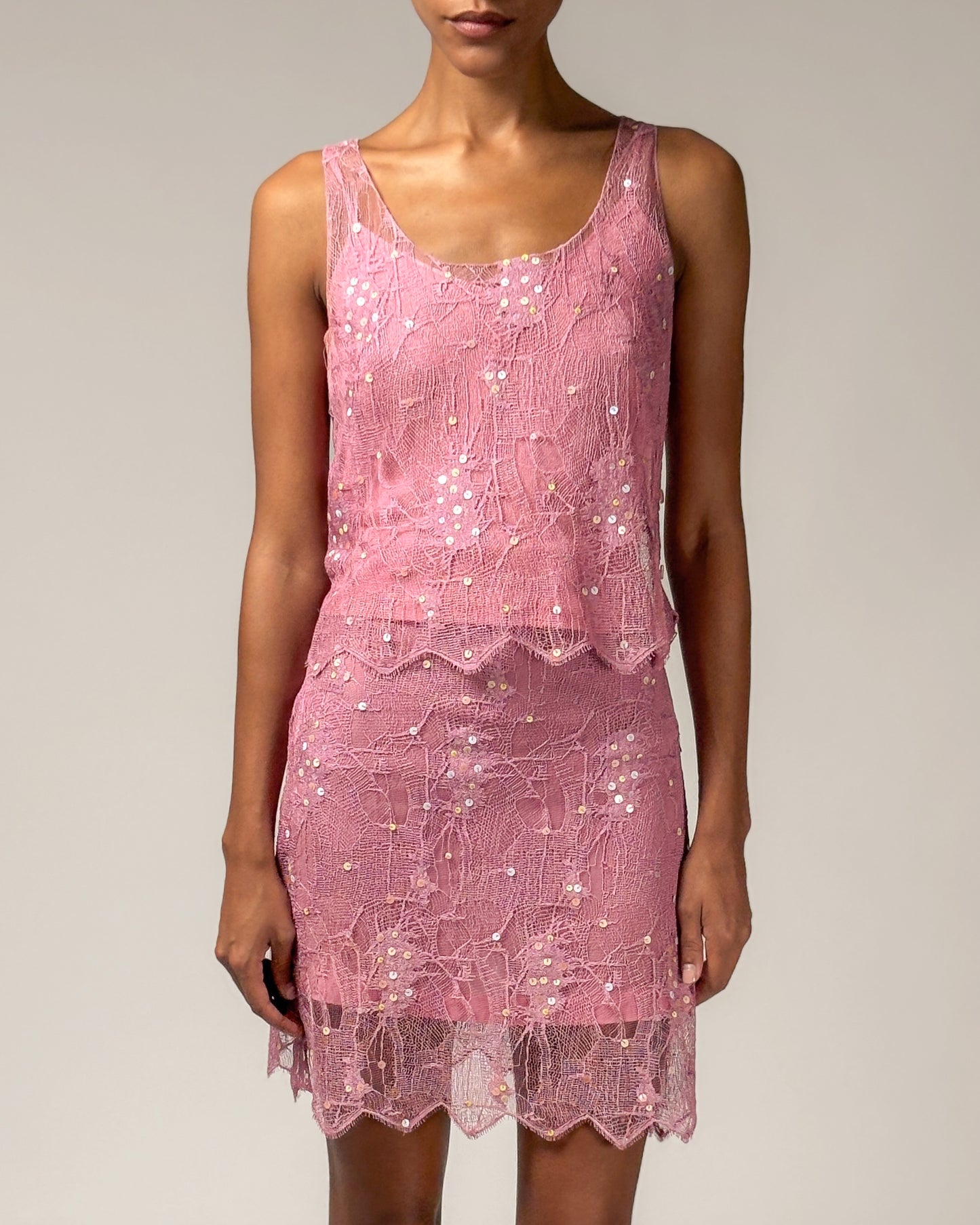 Chanel by Karl Lagerfeld 2000 Lace Sequin Set