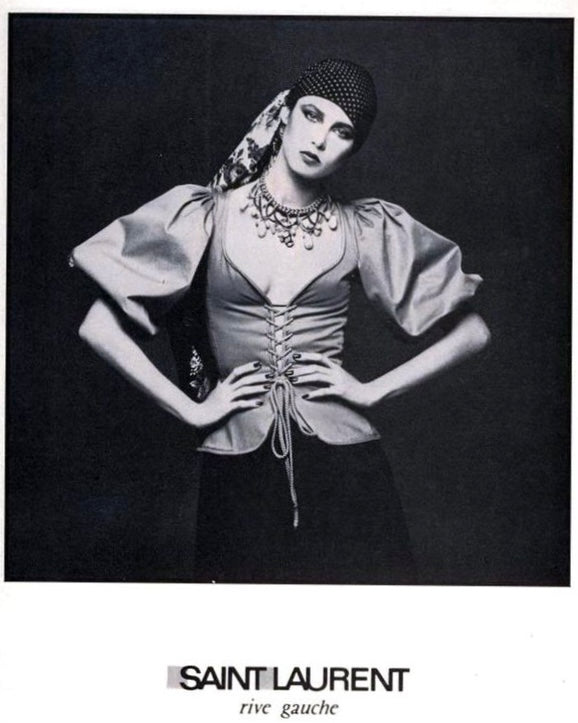 Yves Saint Laurent 1977 Corset Top & Skirt Set