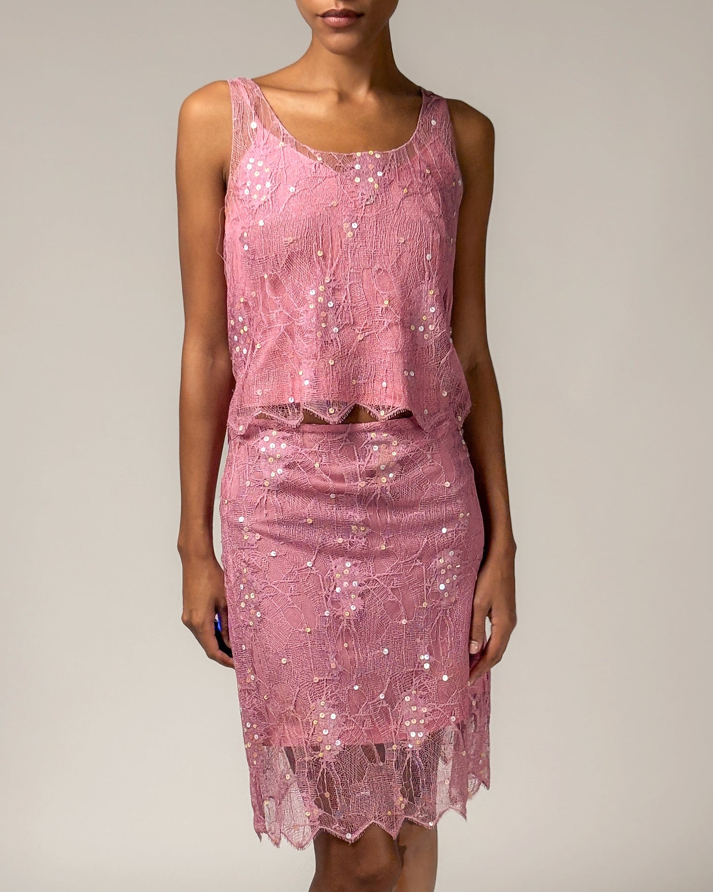 Chanel by Karl Lagerfeld 2000 Lace Sequin Set