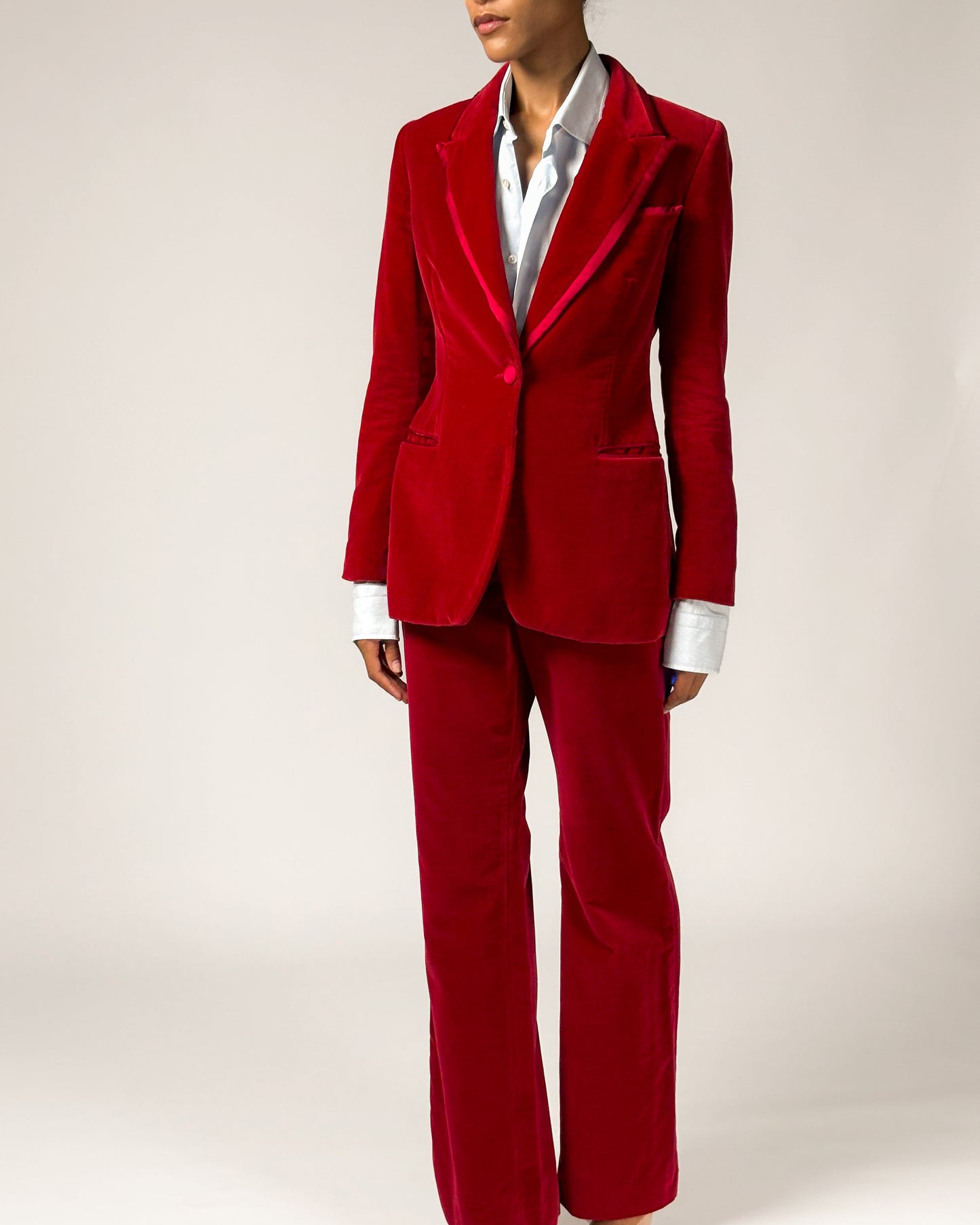 Gucci by Tom Ford 1996 Red Velvet Suit