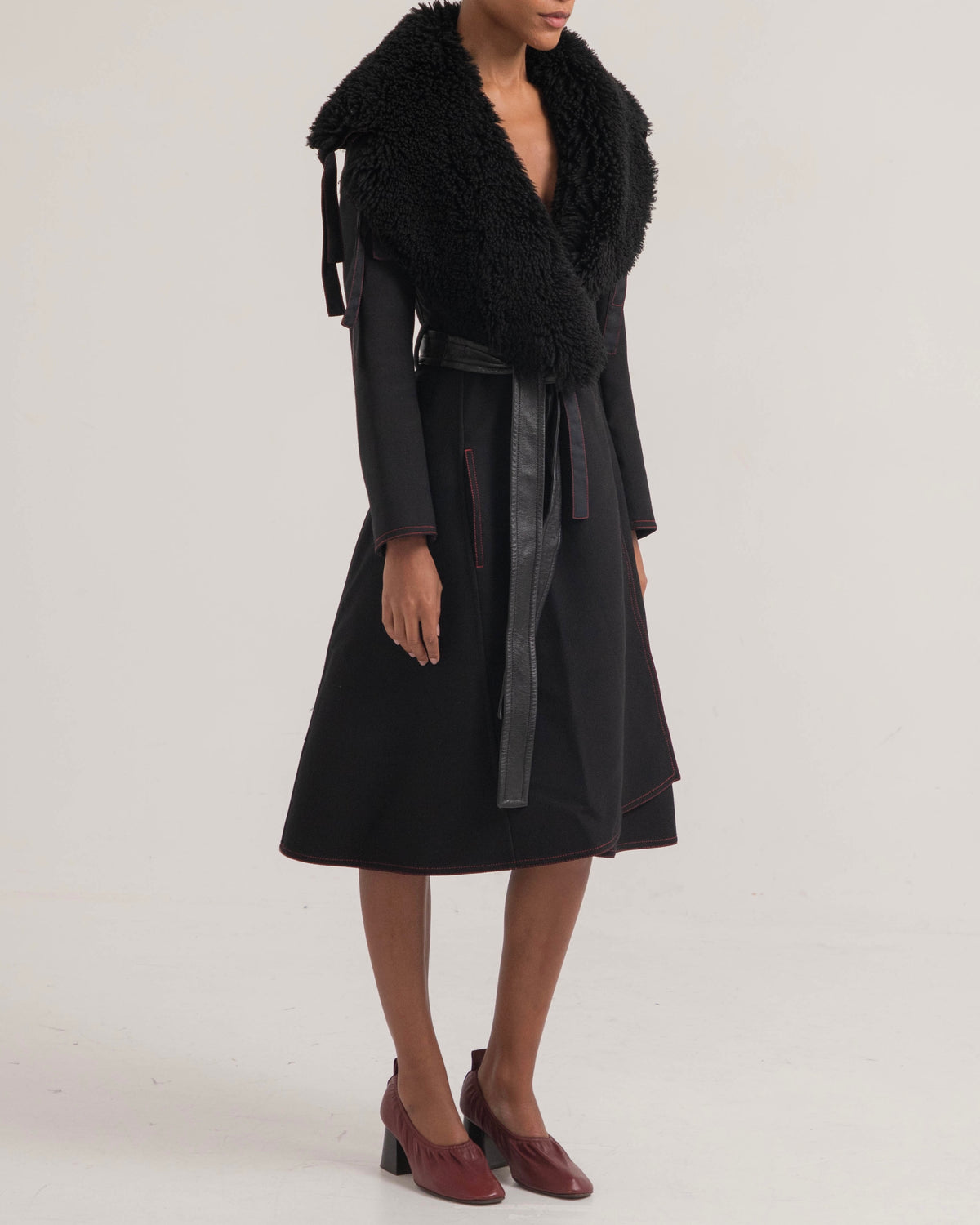 Céline by Phoebe Philo 2015 Fur Trim Coat