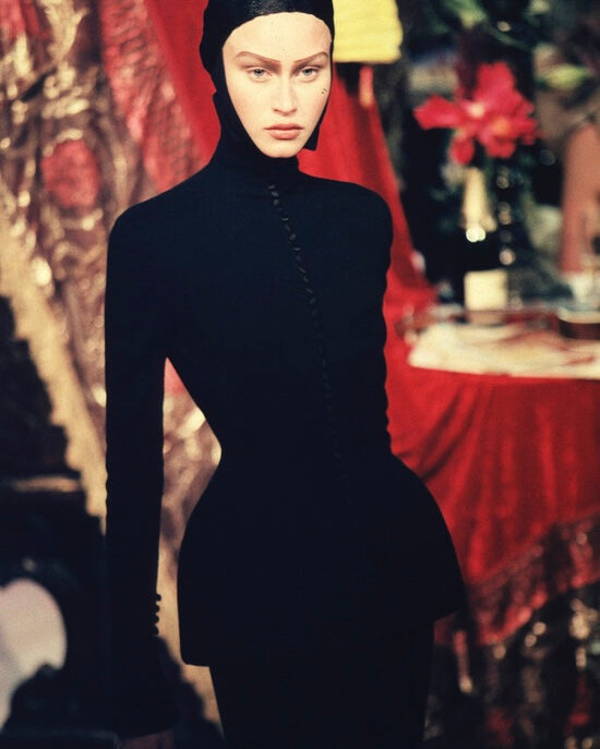 John Galliano 1998 High Neck Satin Ivory Ensemble – COUL ARCHIVE