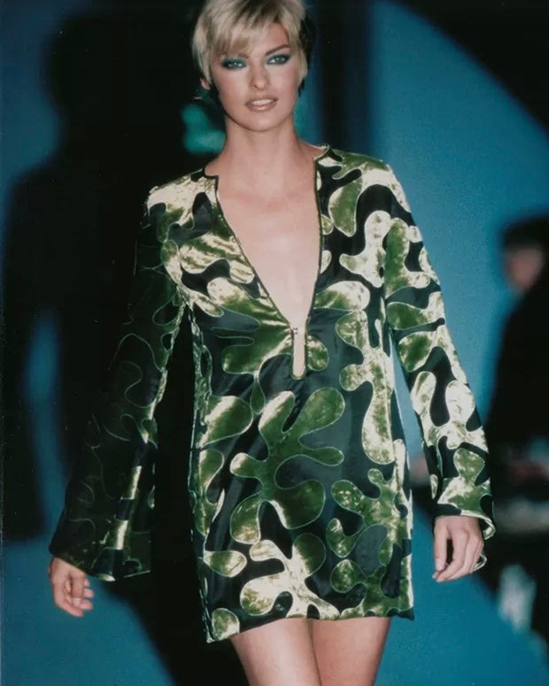 Gucci by Tom Ford 1996 Velvet Burnout Dress
