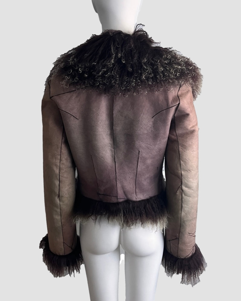 Ann Demeulemeester 2008 Reversible Mongolian Fur Jacket