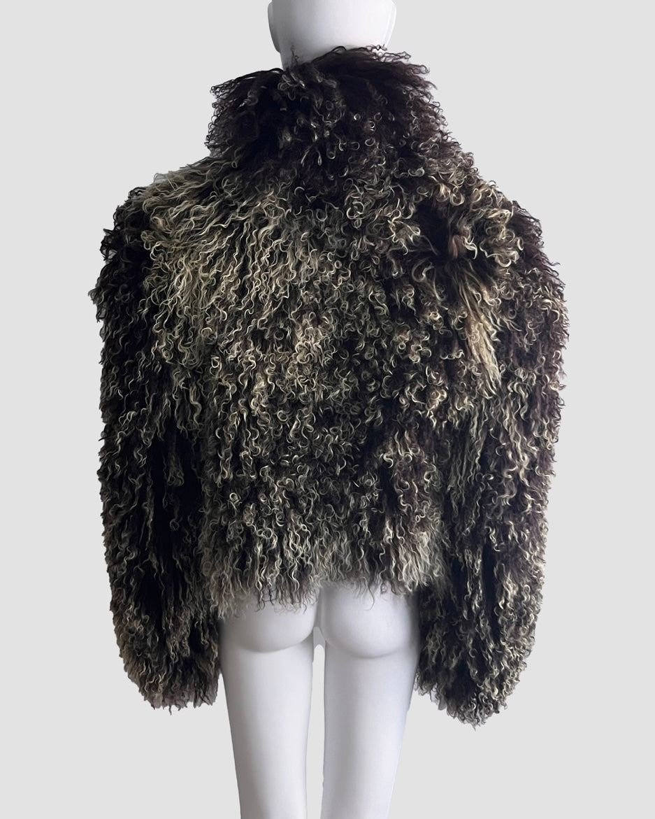 Ann Demeulemeester 2008 Reversible Mongolian Fur Jacket