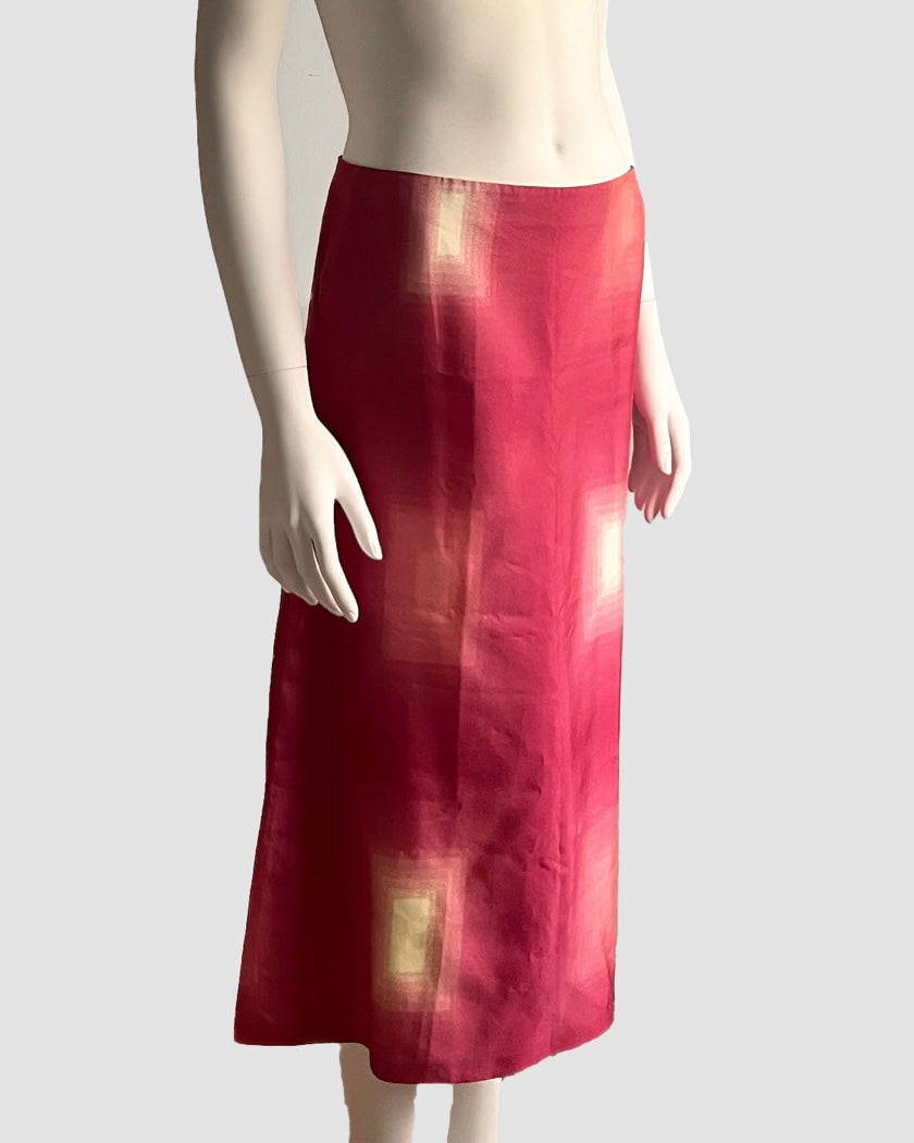 Prada 1998 Geometric Gradient Skirt