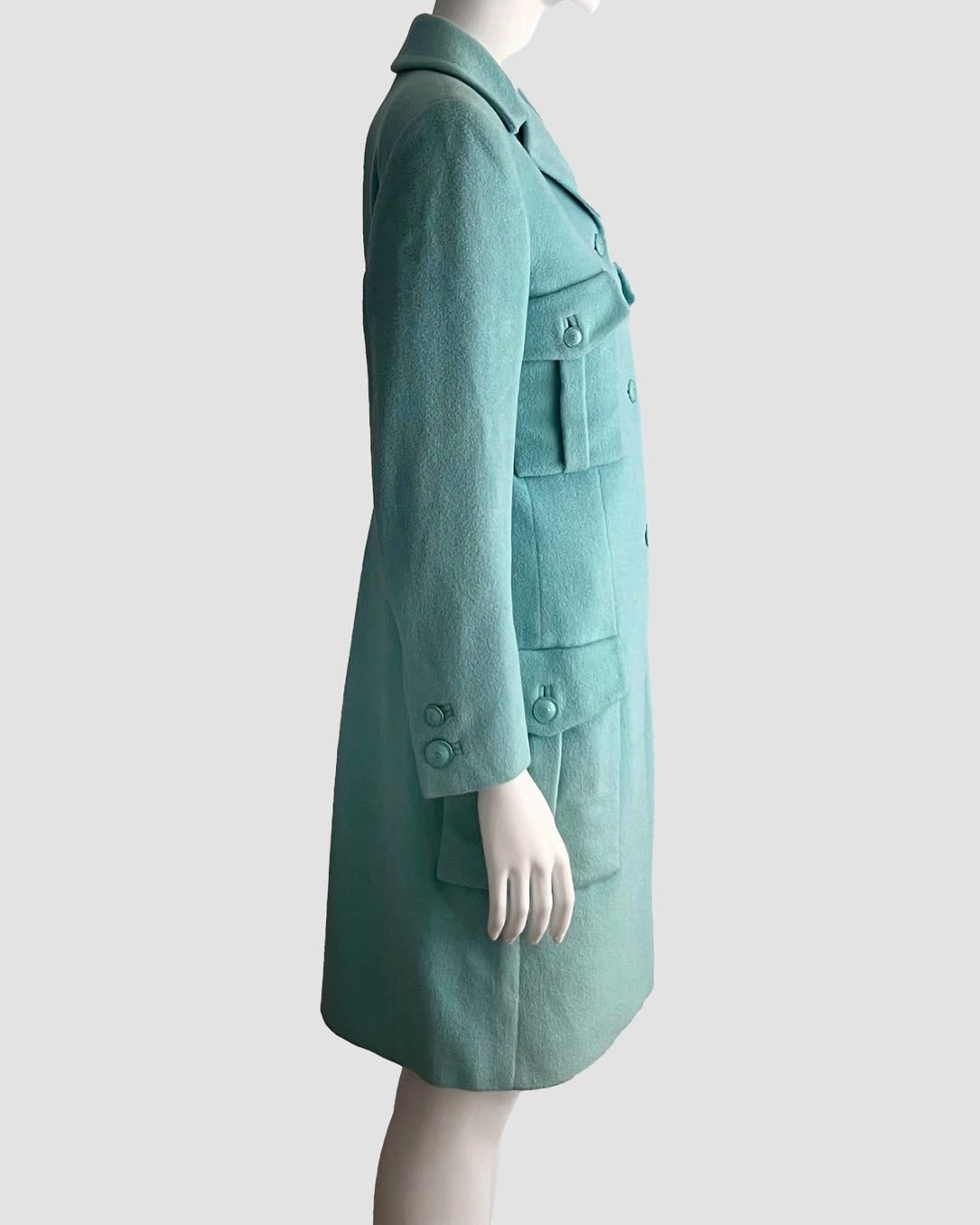 Gianni Versace 1996 Turquoise Coat