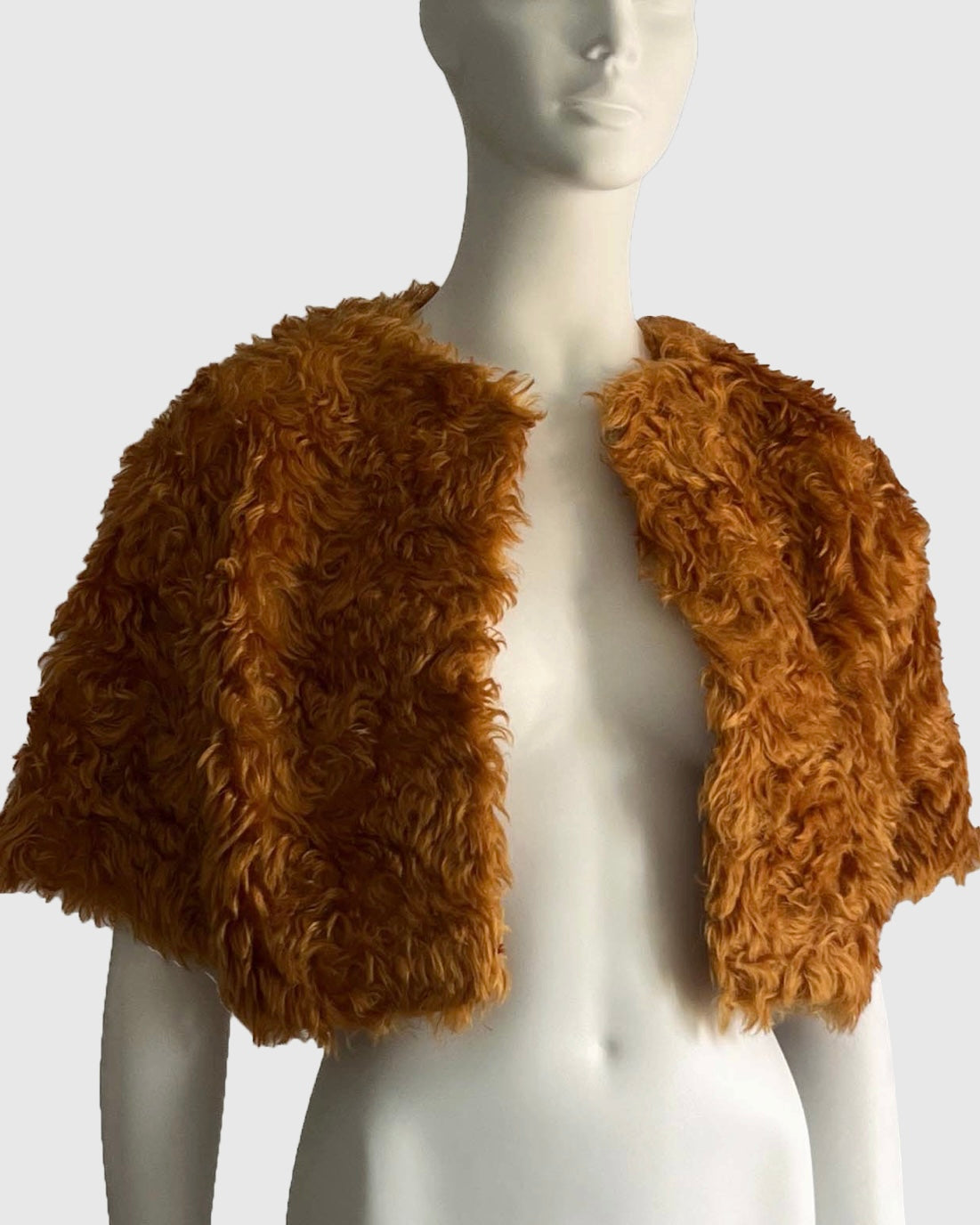 Prada 2007 Orange Cropped Mohair Jacket