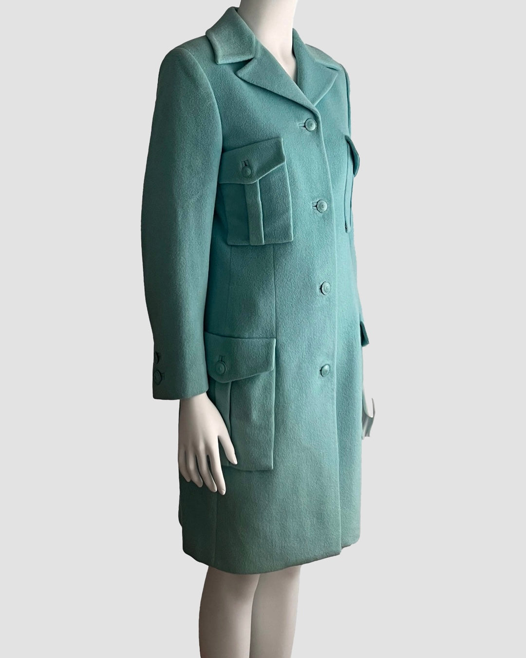 Gianni Versace 1996 Turquoise Coat