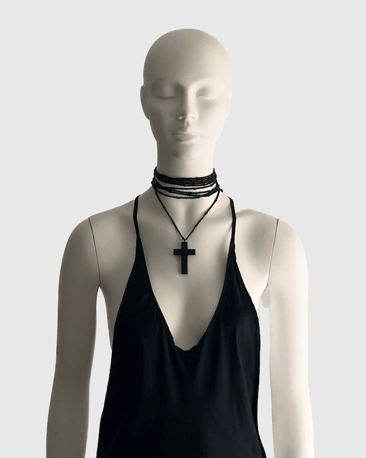 Gucci by Tom Ford 2002 Beaded Rosary Necklace