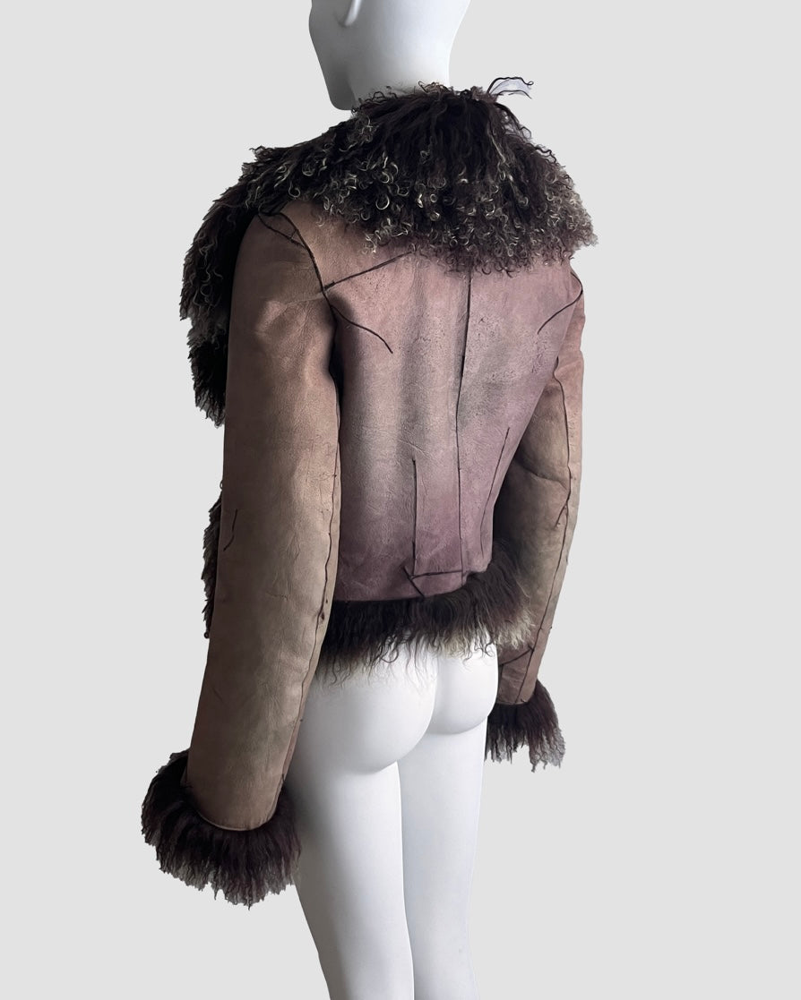 Ann Demeulemeester 2008 Reversible Mongolian Fur Jacket