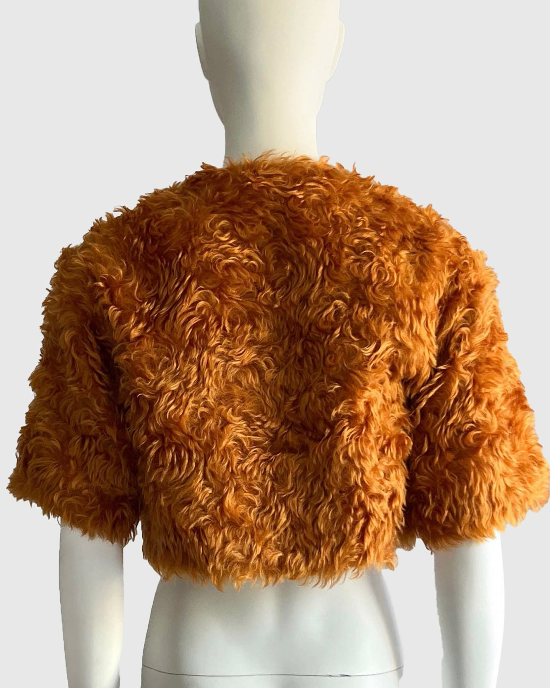 Prada 2007 Orange Cropped Mohair Jacket