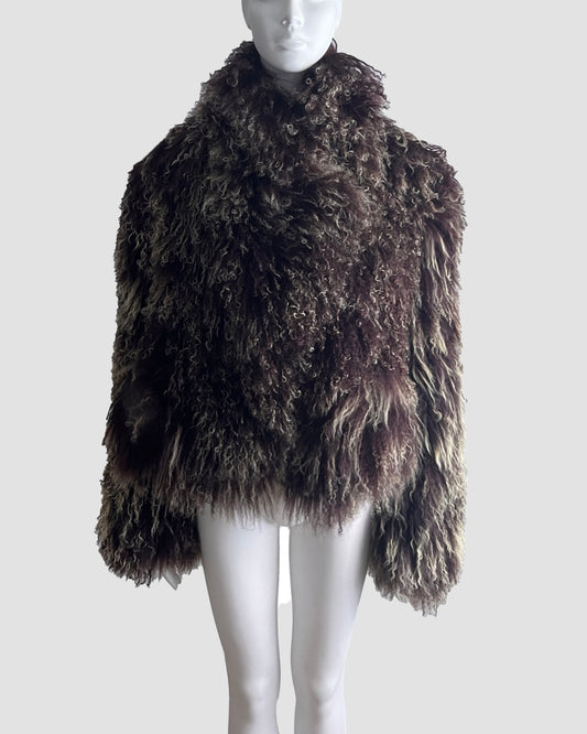 Ann Demeulemeester 2008 Reversible Mongolian Fur Jacket