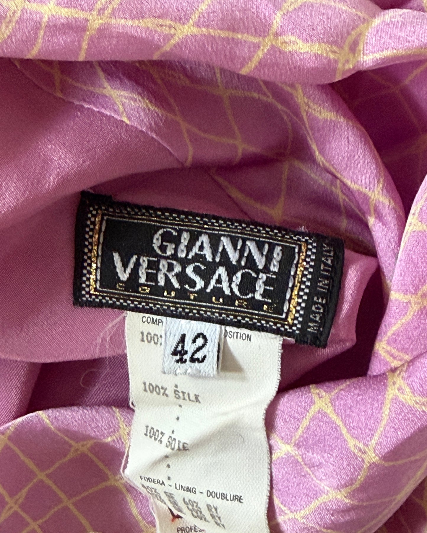 Gianni Versace Couture 1998 Silk Halter Dress