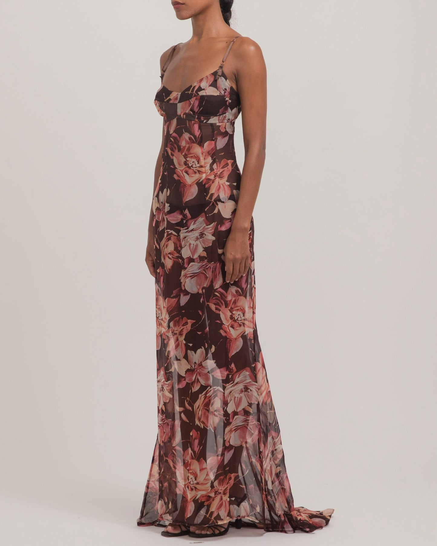 Dolce & Gabbana 1997 Sheer Floral Gown