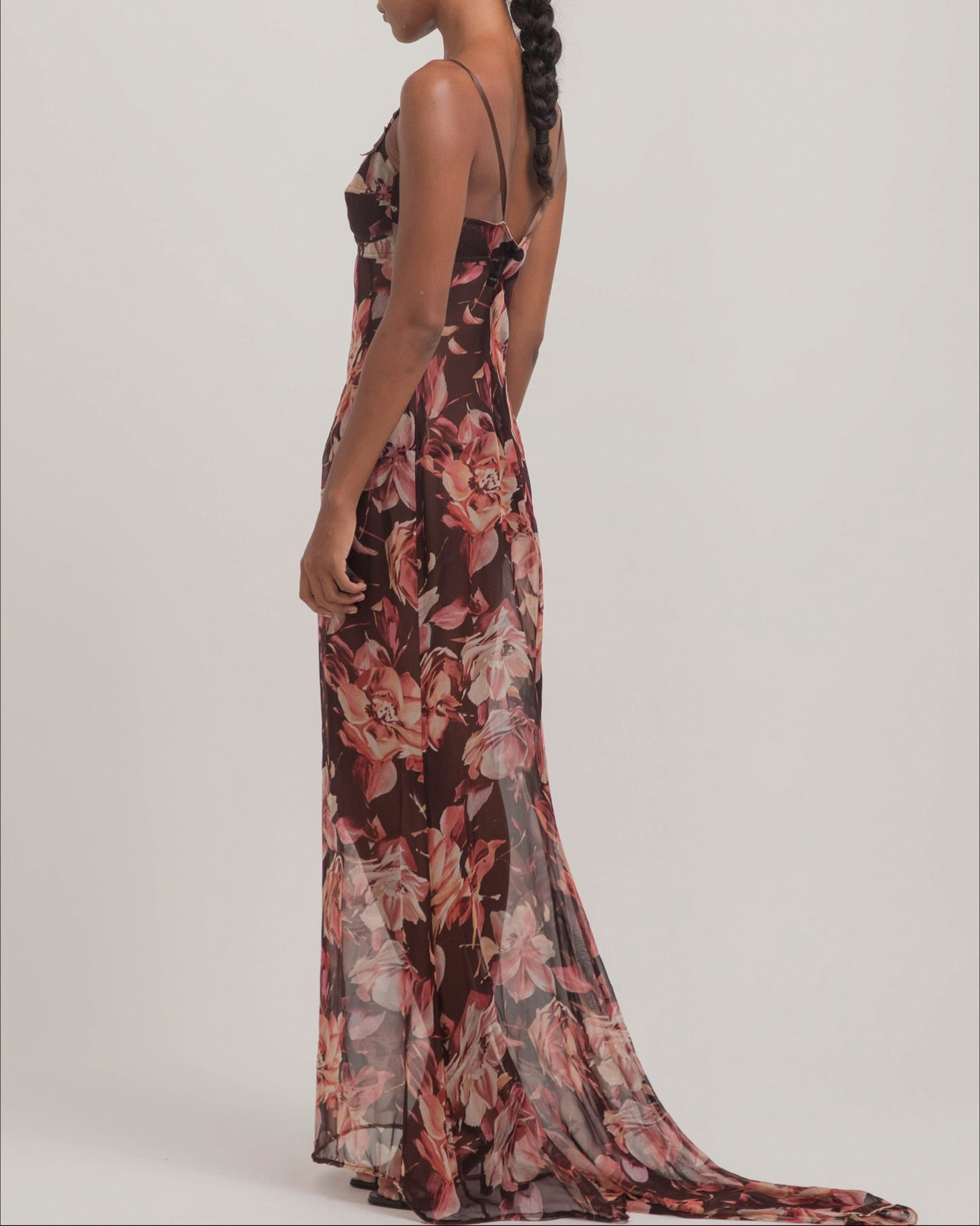 Dolce & Gabbana 1997 Sheer Floral Gown