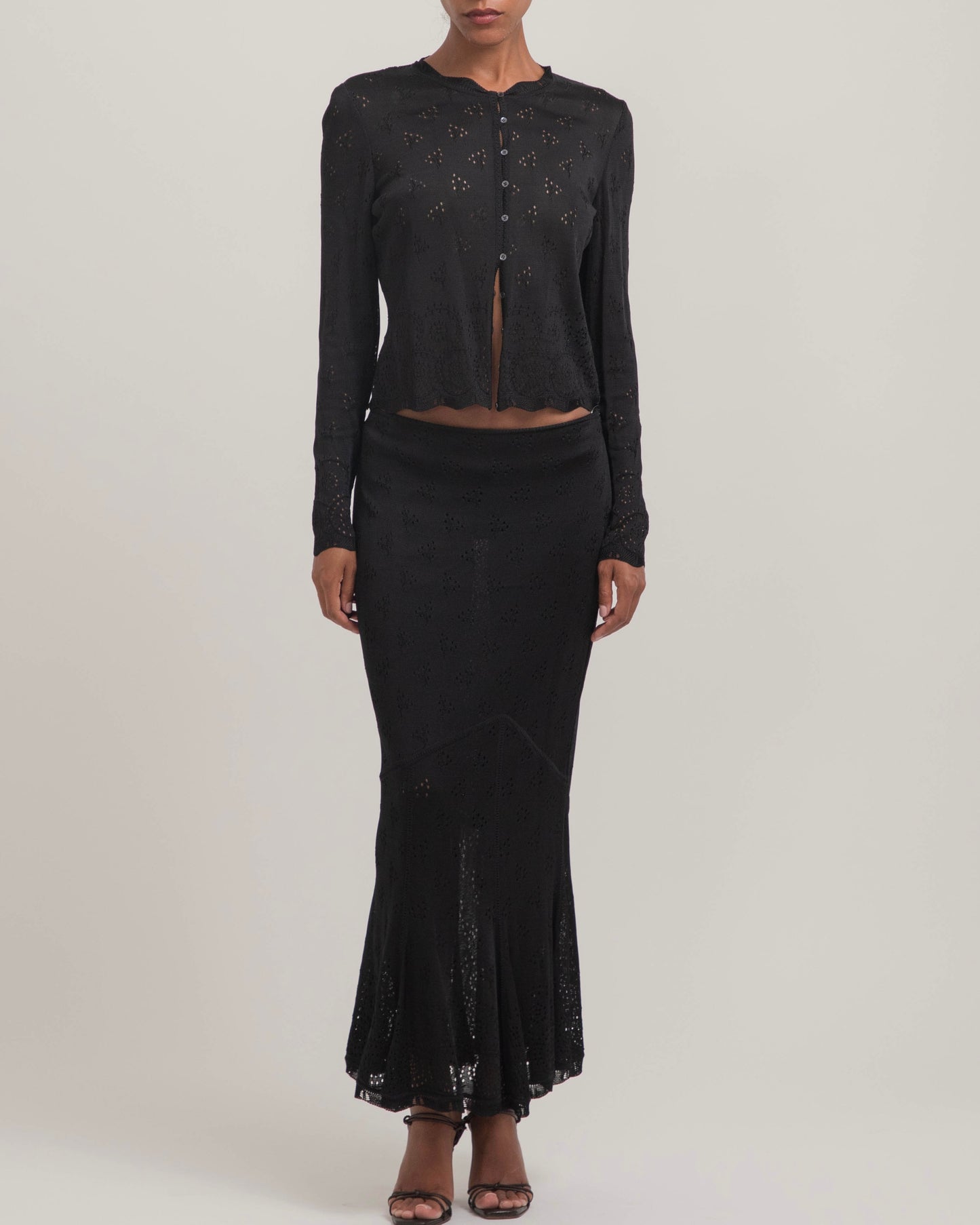 John Galliano 2000 Pointelle Knit Set