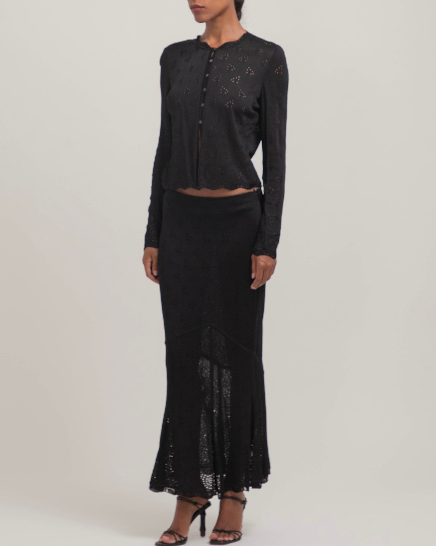 John Galliano 2000 Pointelle Knit Set