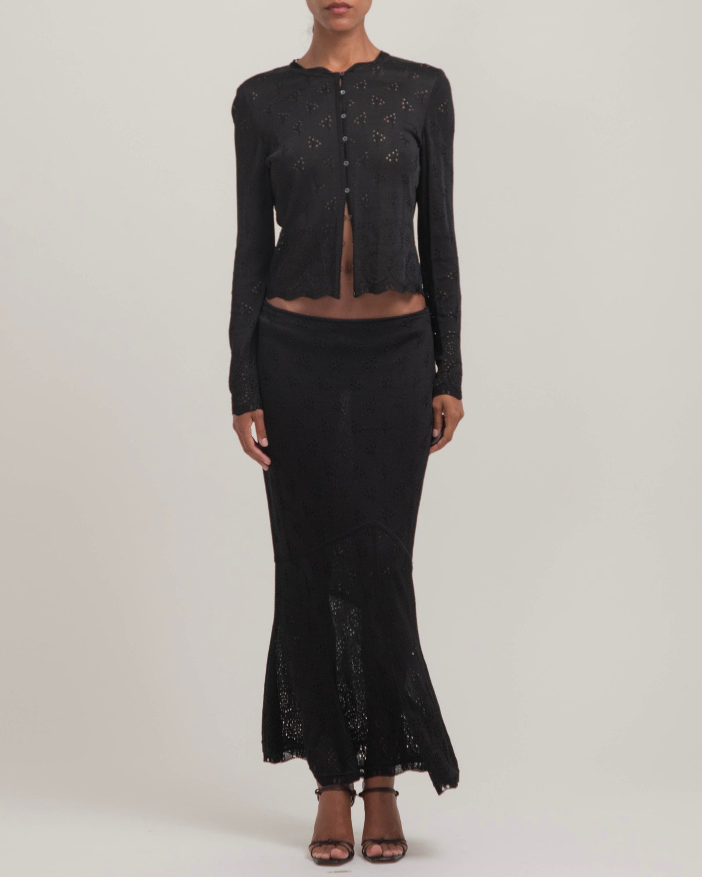John Galliano 2000 Pointelle Knit Set