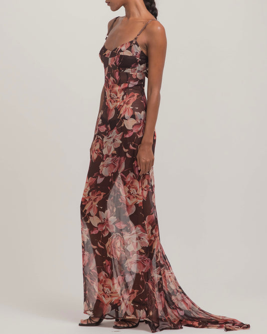 Dolce & Gabbana 1997 Sheer Floral Gown