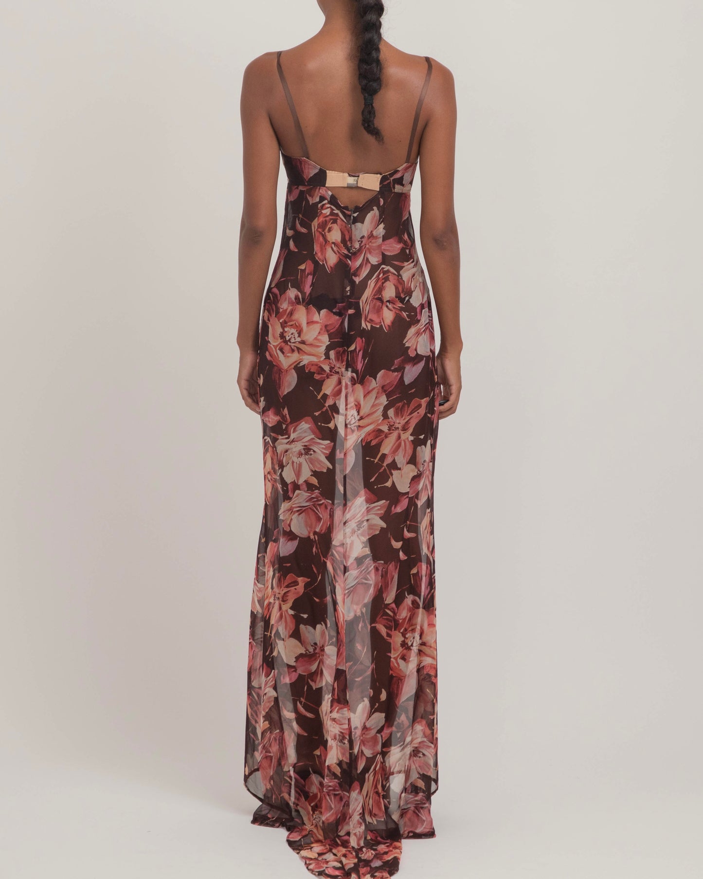 Dolce & Gabbana 1997 Sheer Floral Gown
