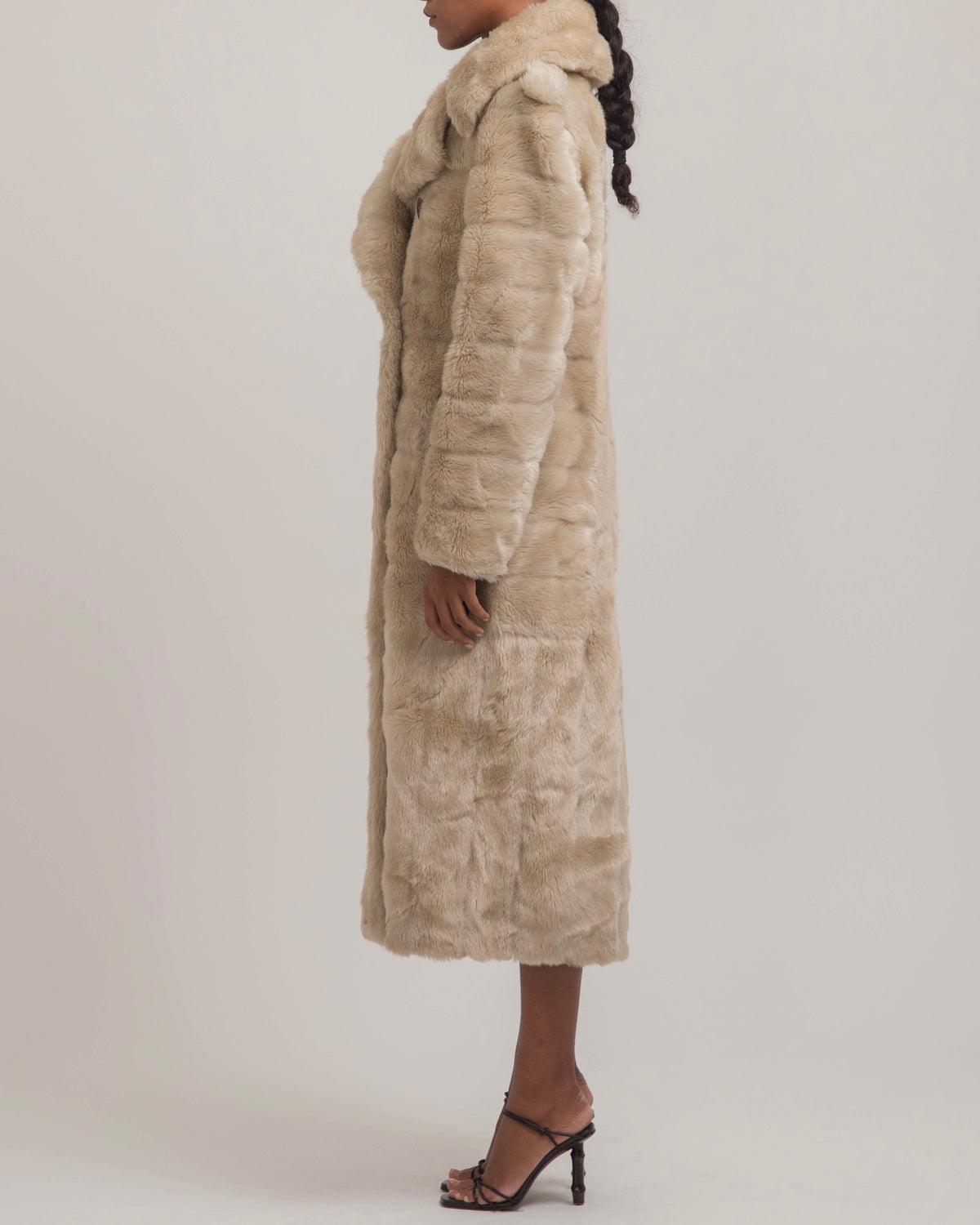 Gucci by Tom Ford 1996 Ivory Faux Fur Coat