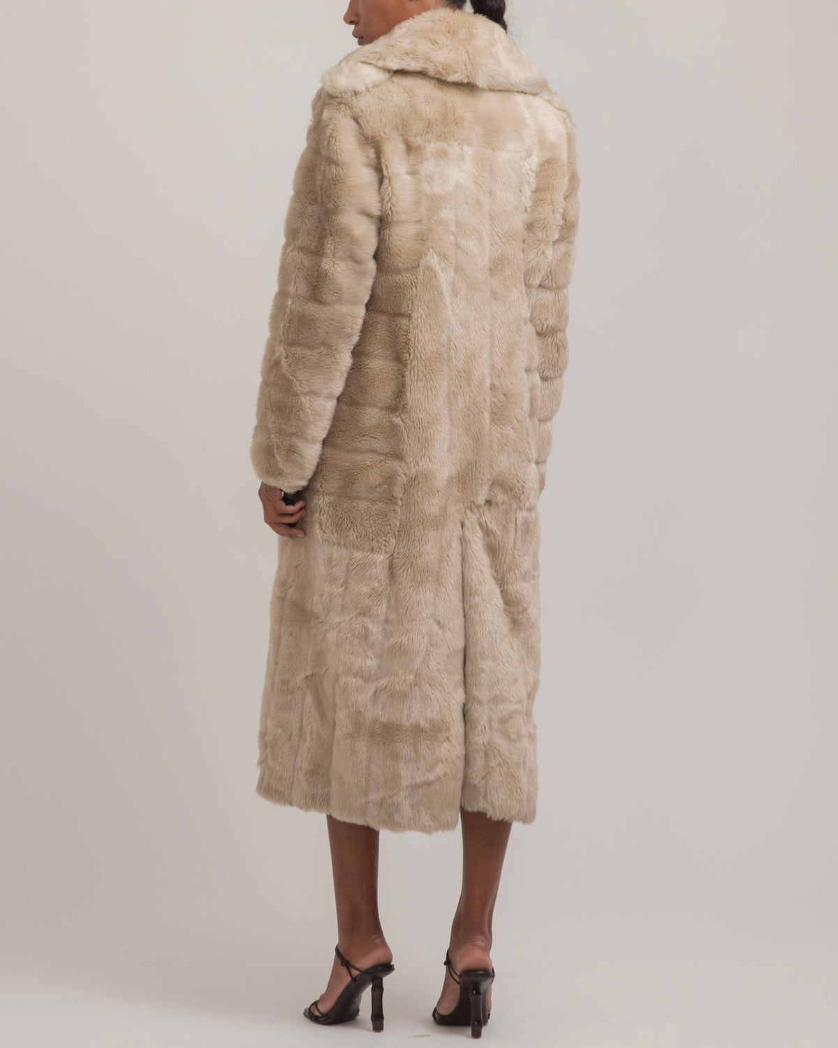 Gucci by Tom Ford 1996 Ivory Faux Fur Coat