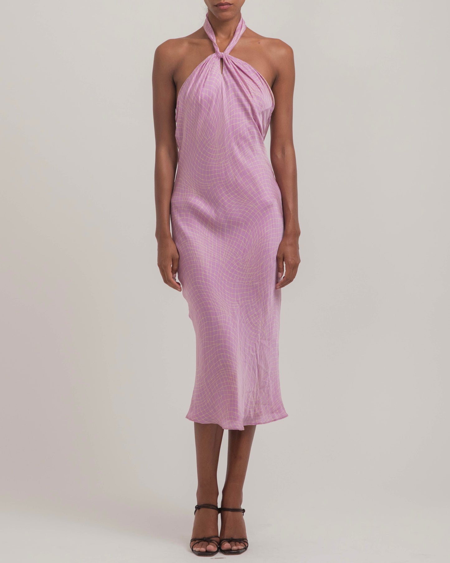 Gianni Versace Couture 1998 Silk Halter Dress