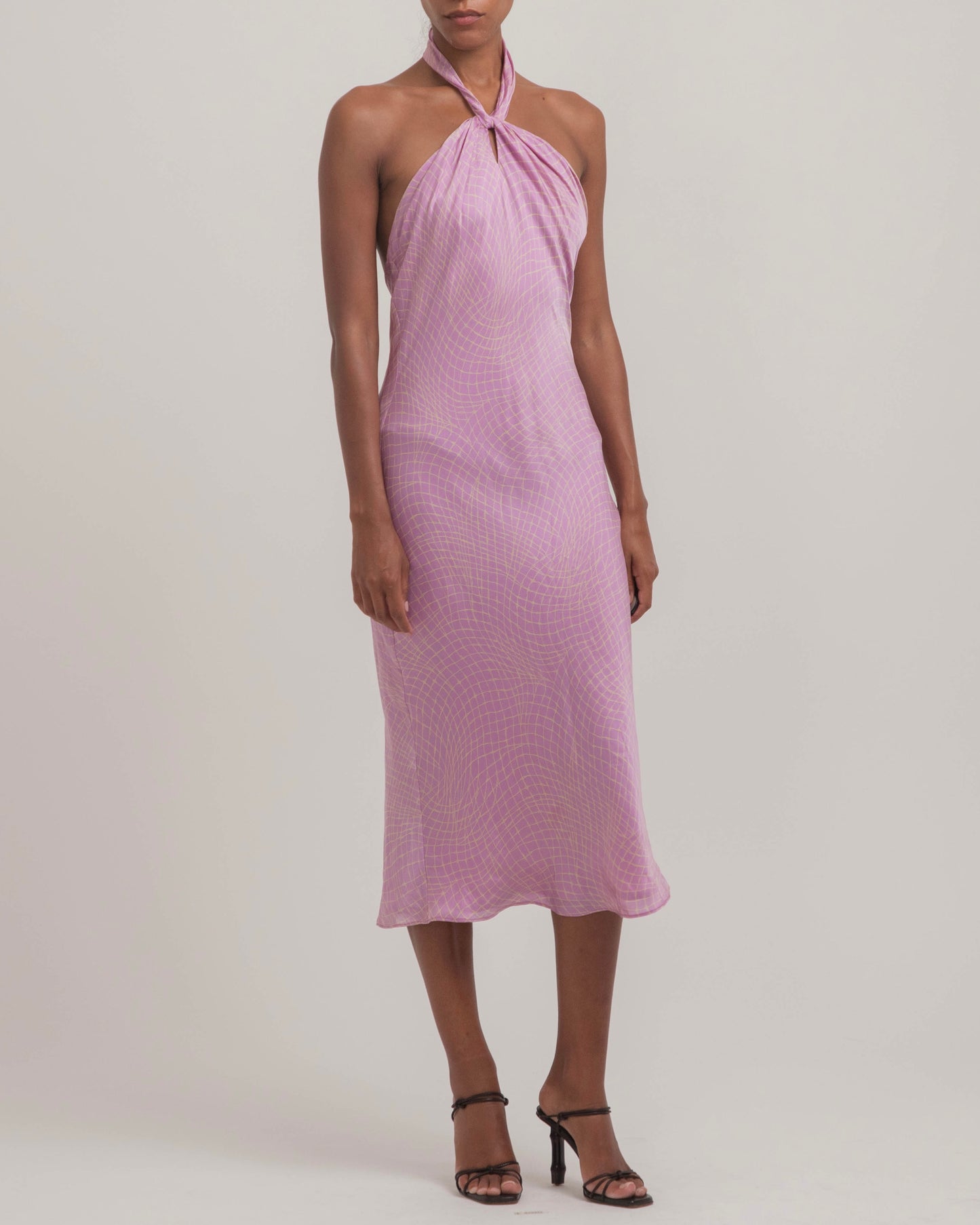 Gianni Versace Couture 1998 Silk Halter Dress