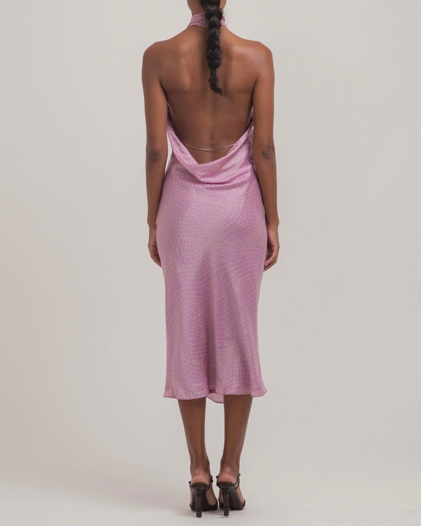 Gianni Versace Couture 1998 Silk Halter Dress